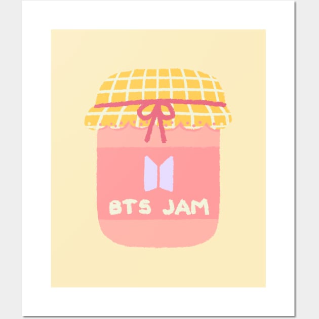 BTS Jam pink aesthetic Wall Art by Oricca